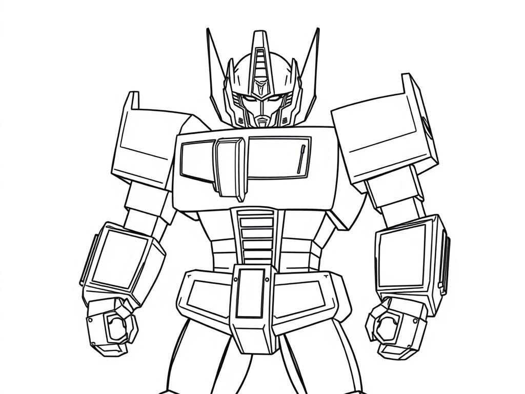 Robot Superhero Coloring Page