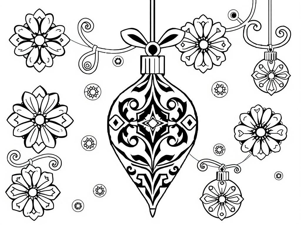 ornaments - Free Printable Coloring Page