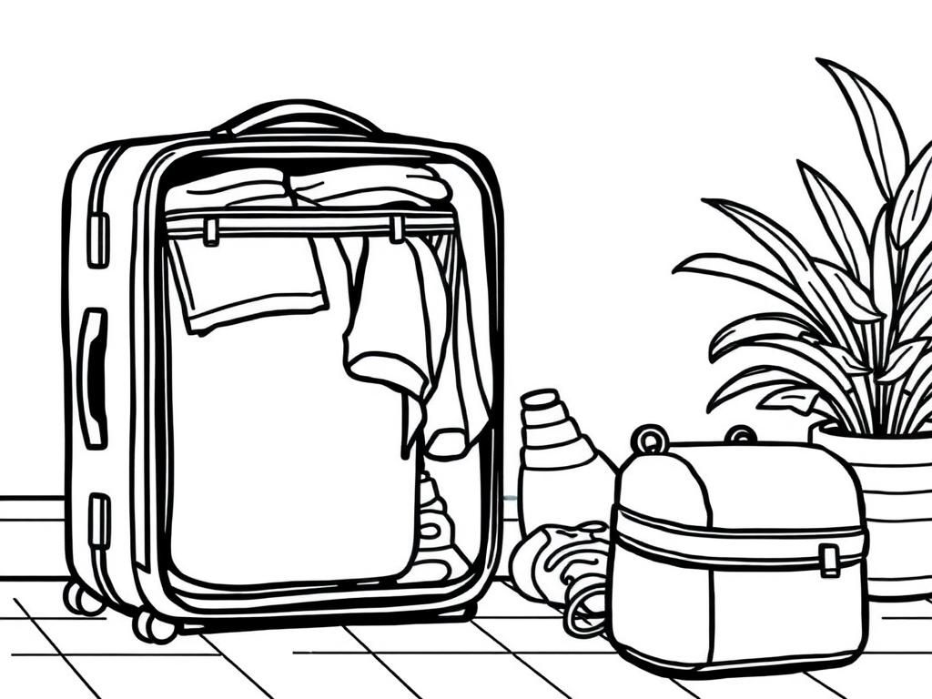 Travel Coloring Page