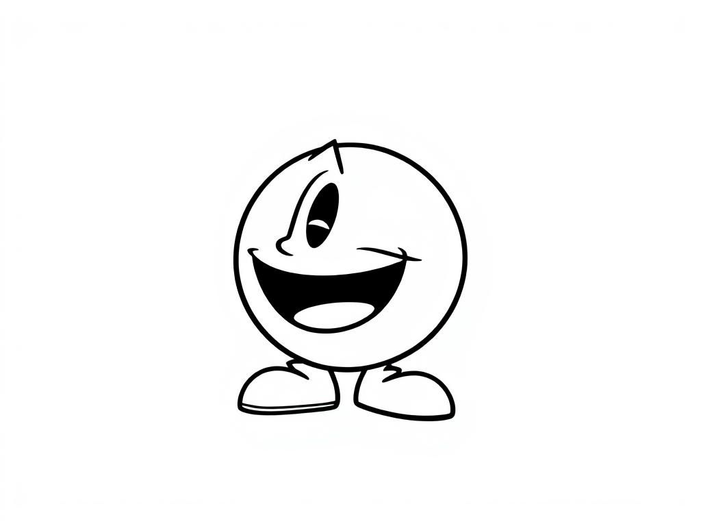 Smiling Ball Coloring Page