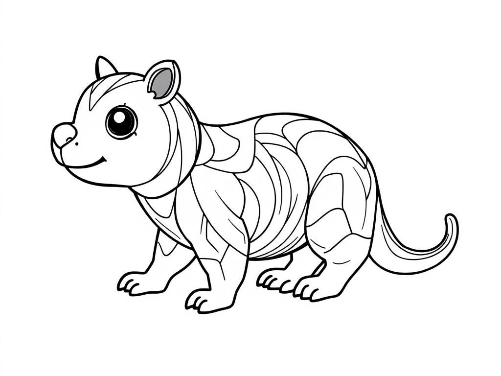 Armadillo Coloring Page for Kids