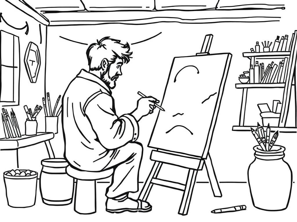 Preview of painter in a atelier