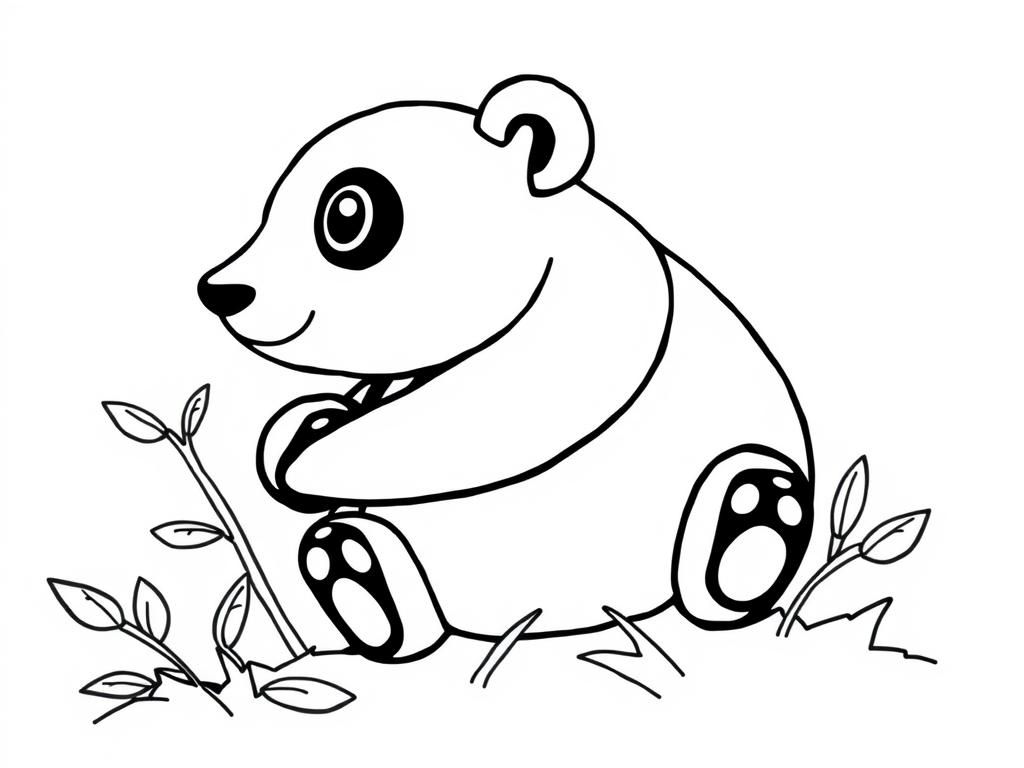 Panda Coloring Page: Fun and Easy to Color