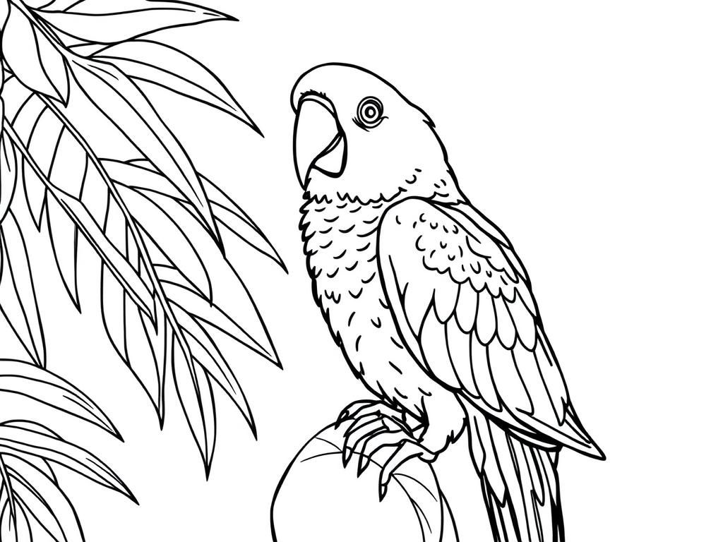 Parrot Coloring Page