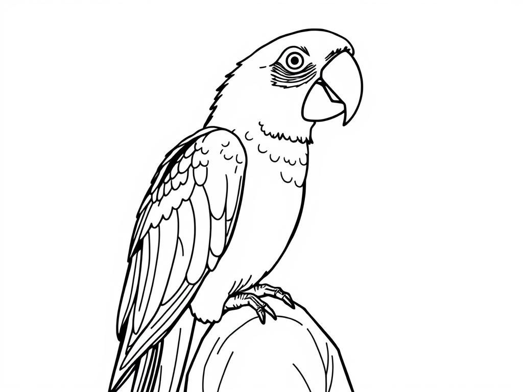 Parrot Coloring Page