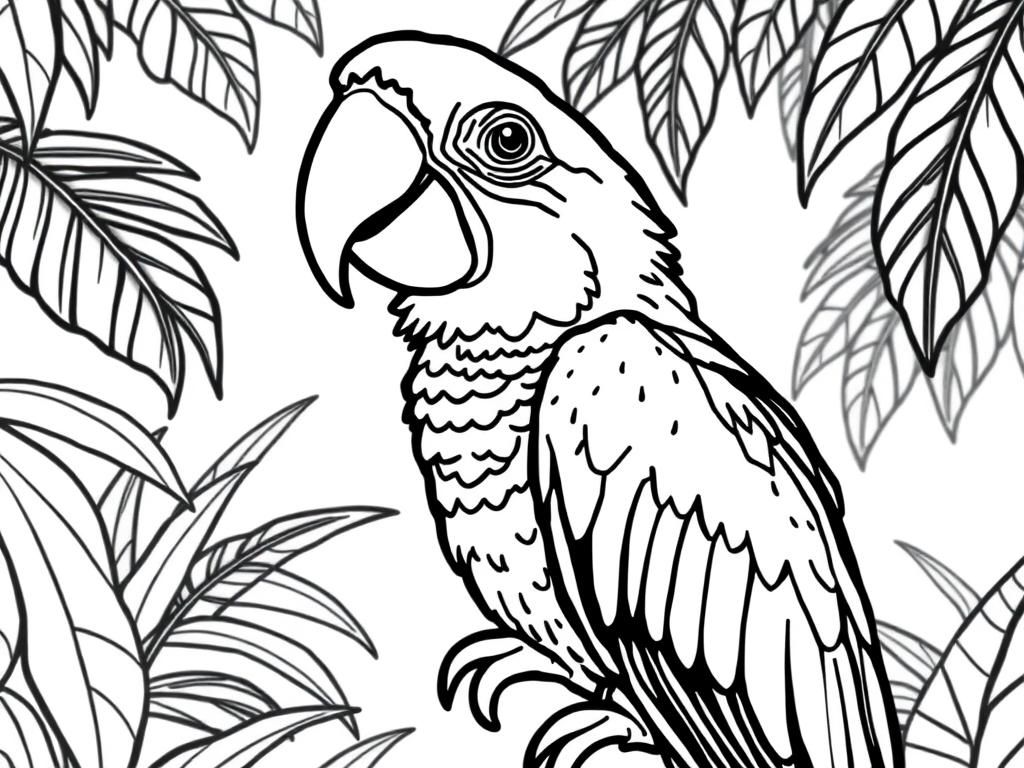 Parrot Coloring Page