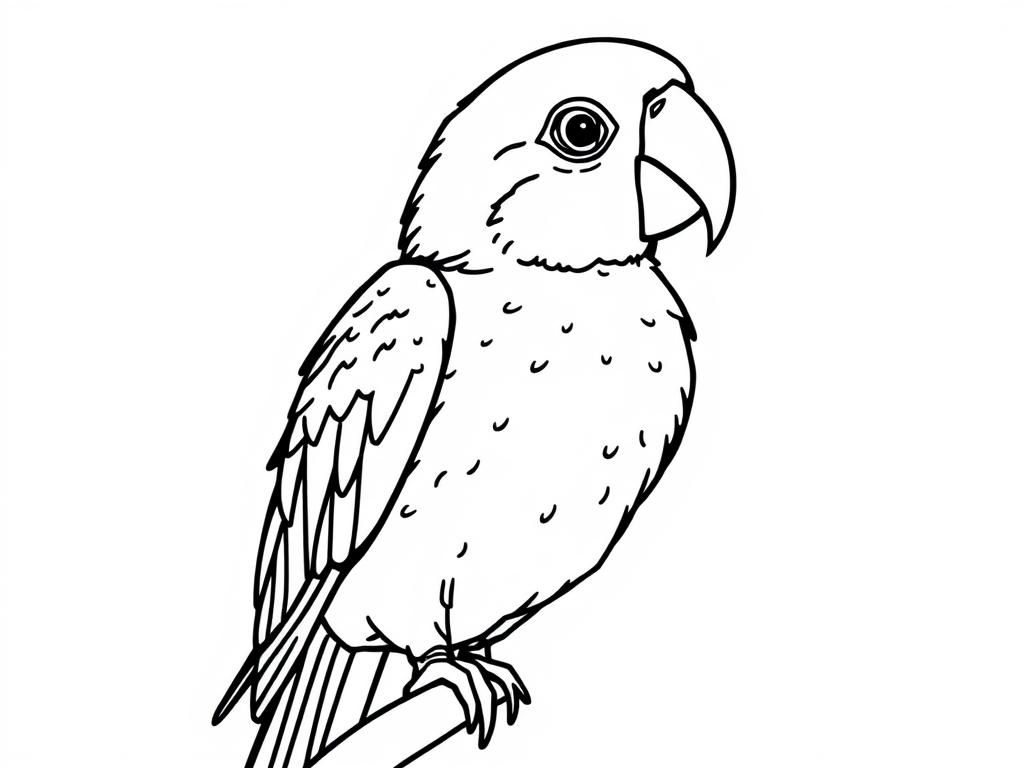 Parrot Coloring Page