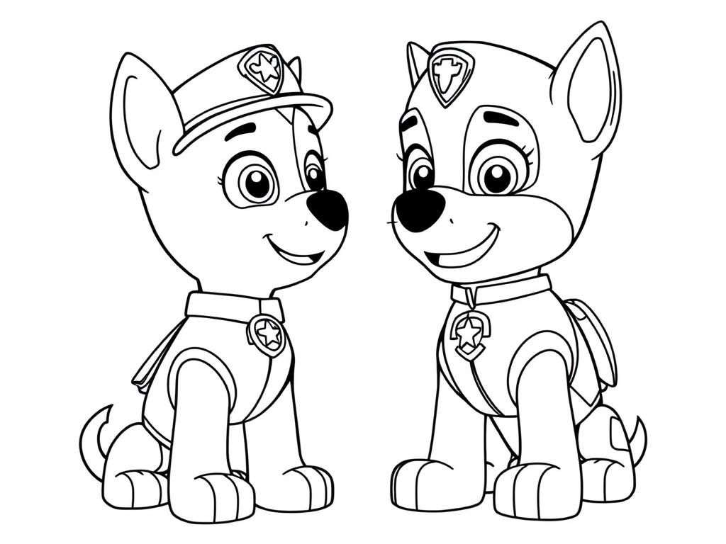 Preview of paw patrol and elon musk looking each other in the eyes