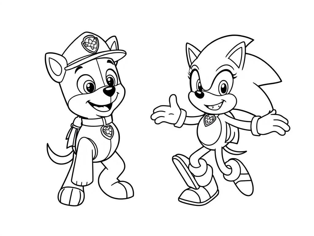 Preview of paw patrol and sonic the hedgehog dancing