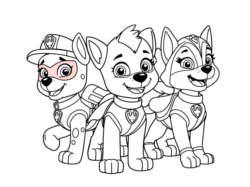 PAW Patrol Friends Coloring Page