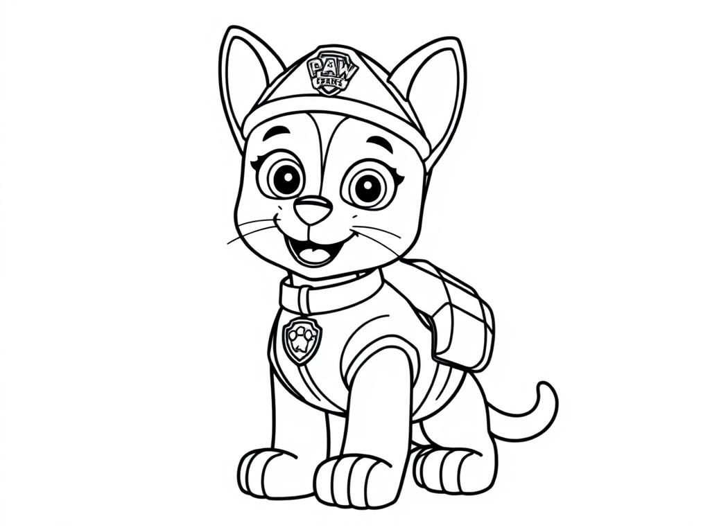 Skye Paw Patrol Coloring Page