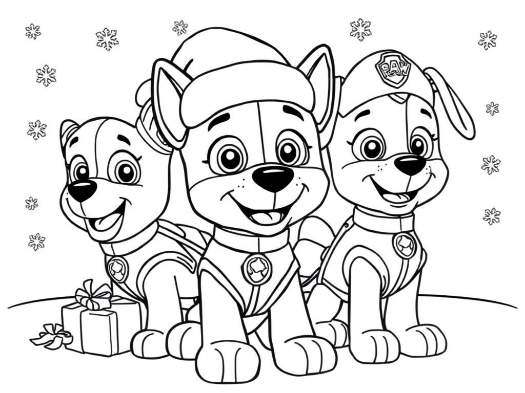 PAW Patrol Dogs Coloring Page