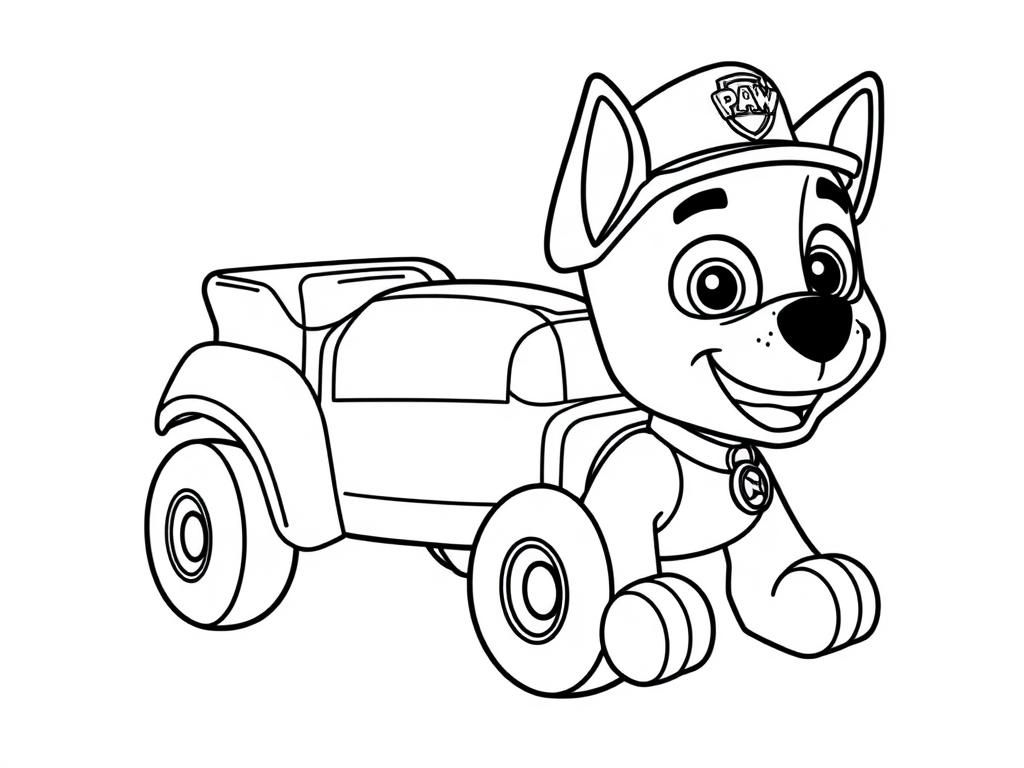 Coloring Page of Marshall from Paw Patrol