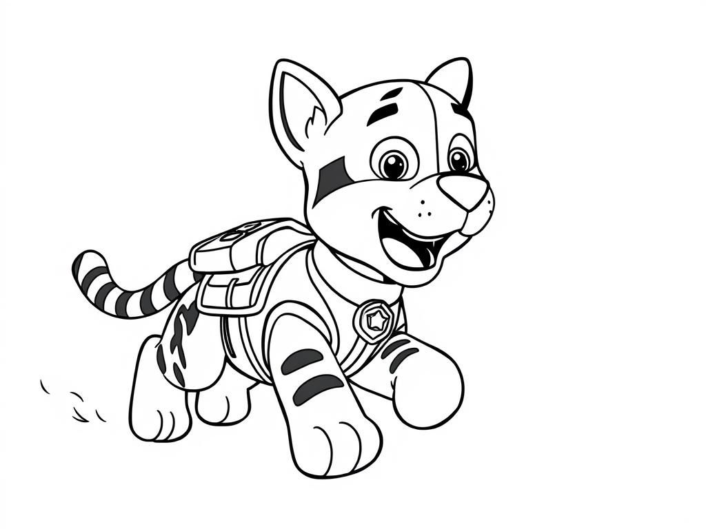 Paw Patrol chasing the tigger