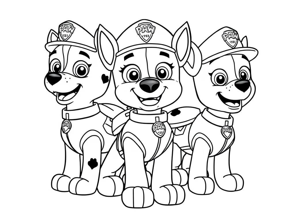 paw patrol - Free Printable Coloring Page