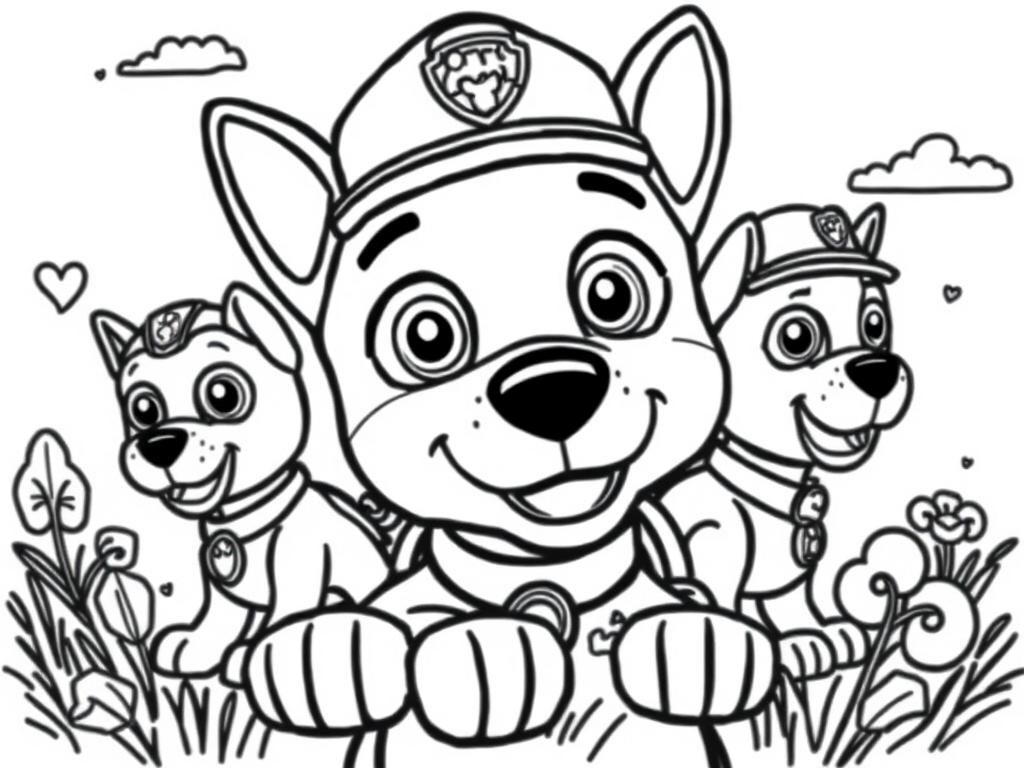 paw patrol - Free Printable Coloring Page