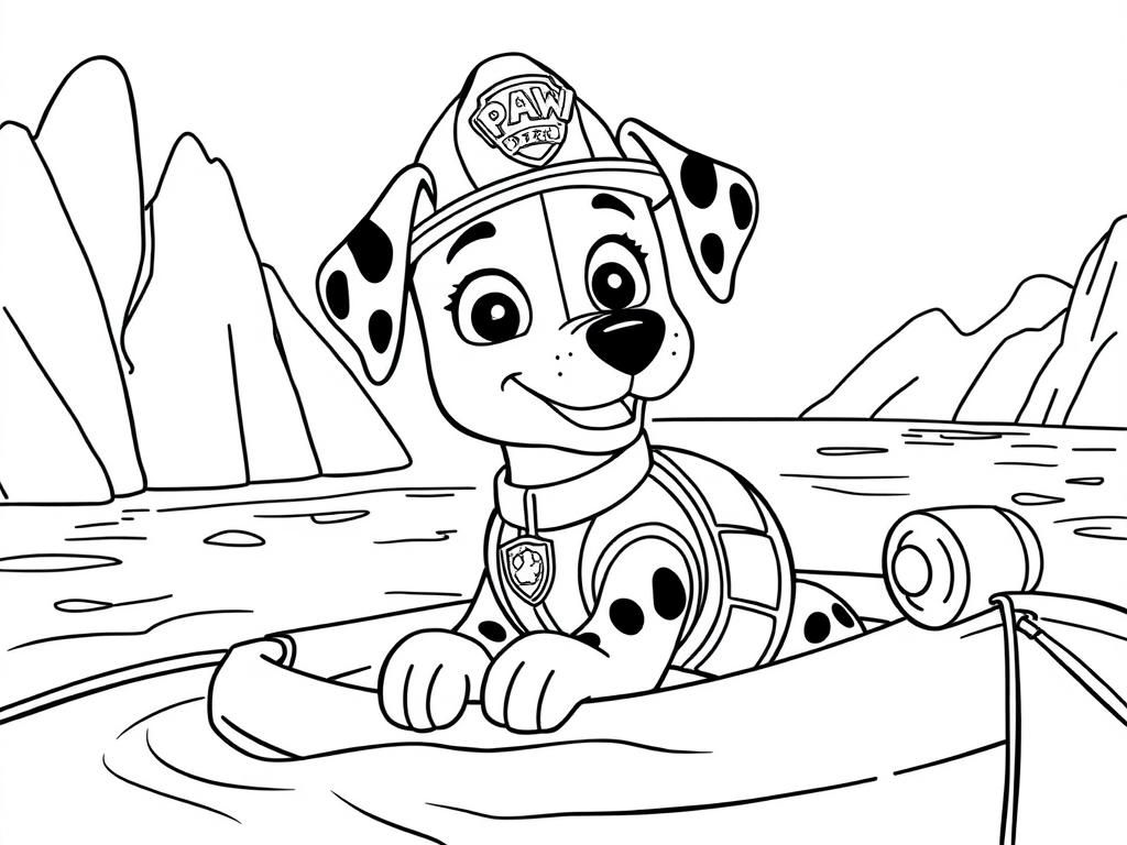 Paw Patrol Marshall Coloring Page