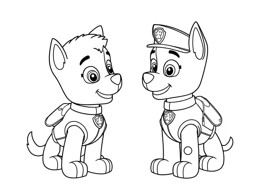 paw patrol elon musk looking each other in the eyes