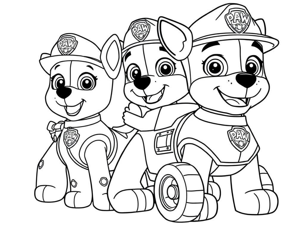 PAW Patrol Pups Coloring Page