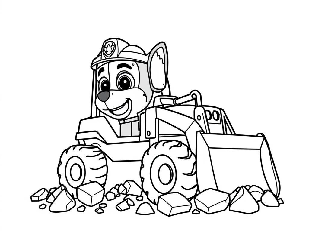 Paw Patrol Chase Coloring Page