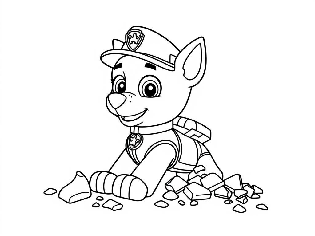 PAW Patrol Chase Coloring Page - coloring page