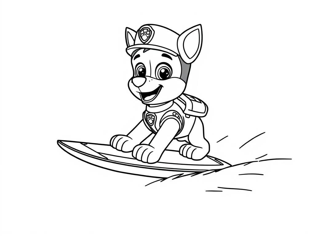 Paw patrol surfing