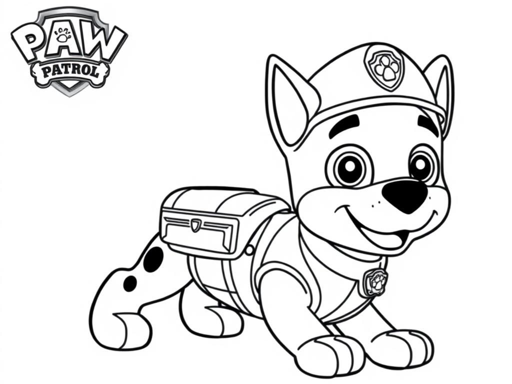 Marshall Paw Patrol Coloring Page