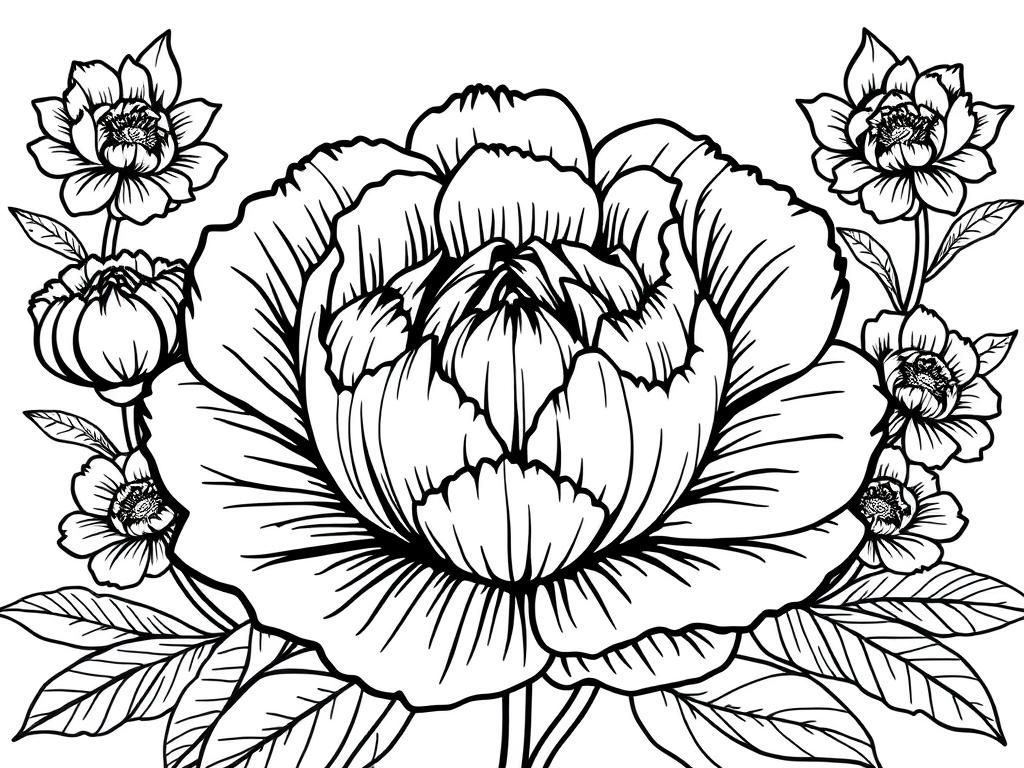 Intricate Flower Coloring Page