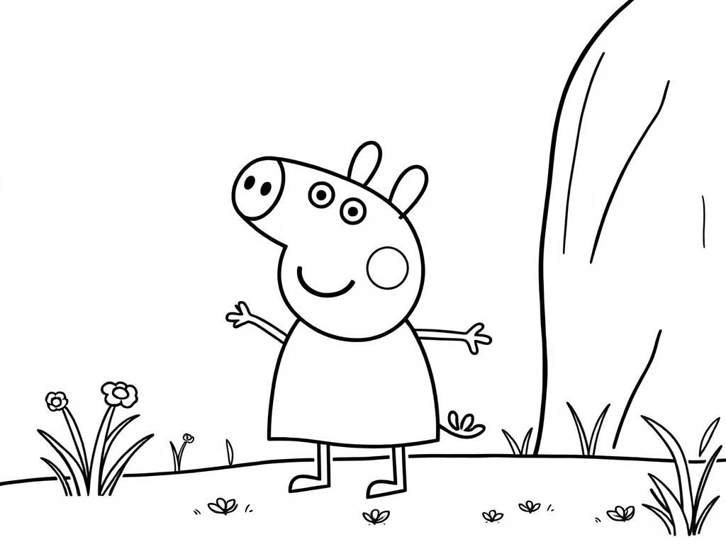 Peppa Pig Coloring Page