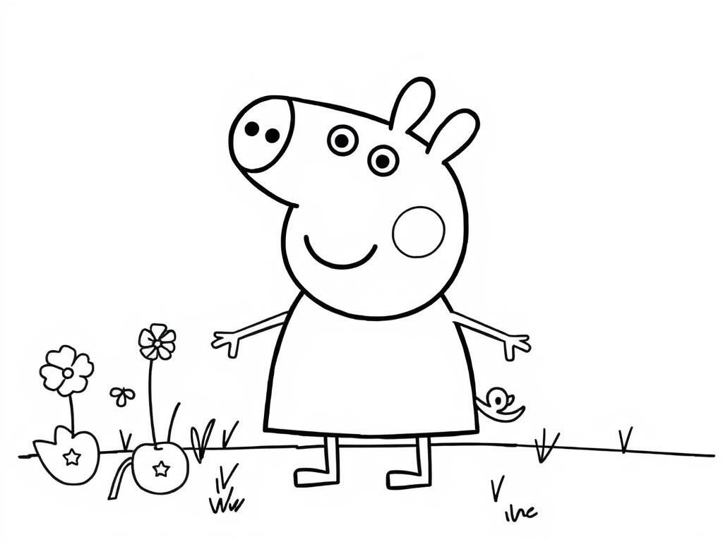Peppa Pig Coloring Page