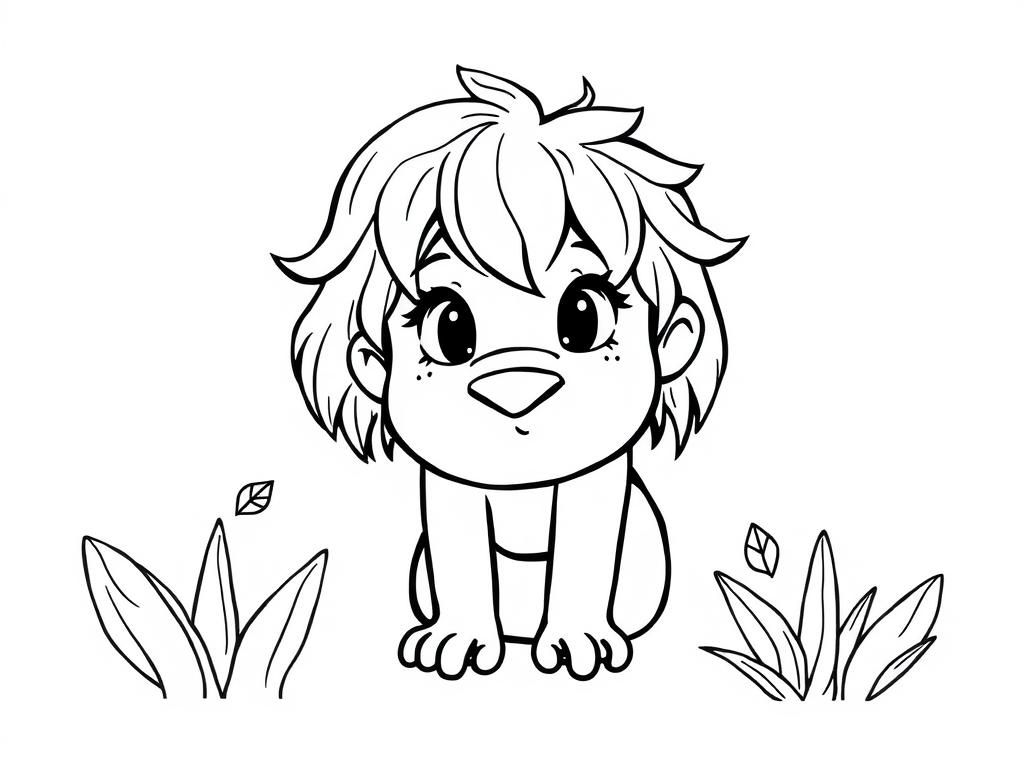Lion Cub Coloring Page