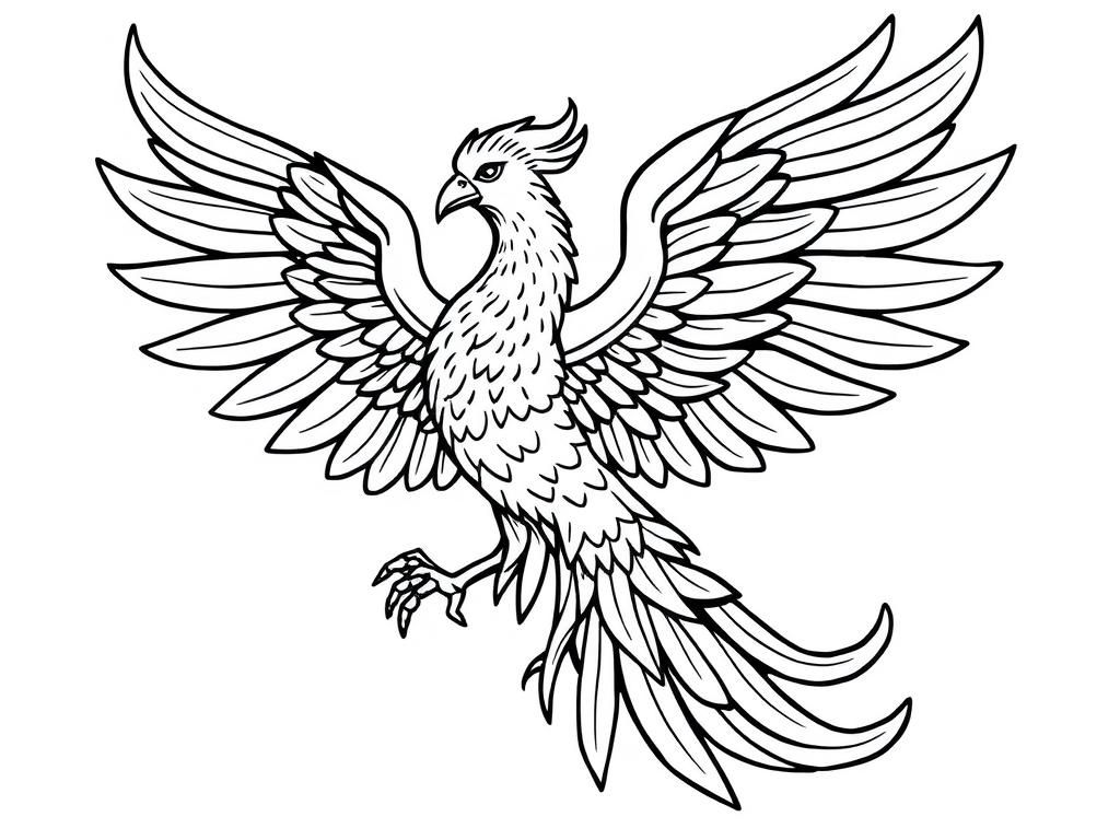 Phoenix Coloring Page