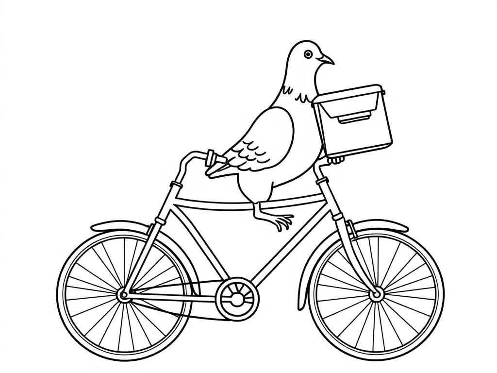 Preview of Pigeon deliver mail on bike