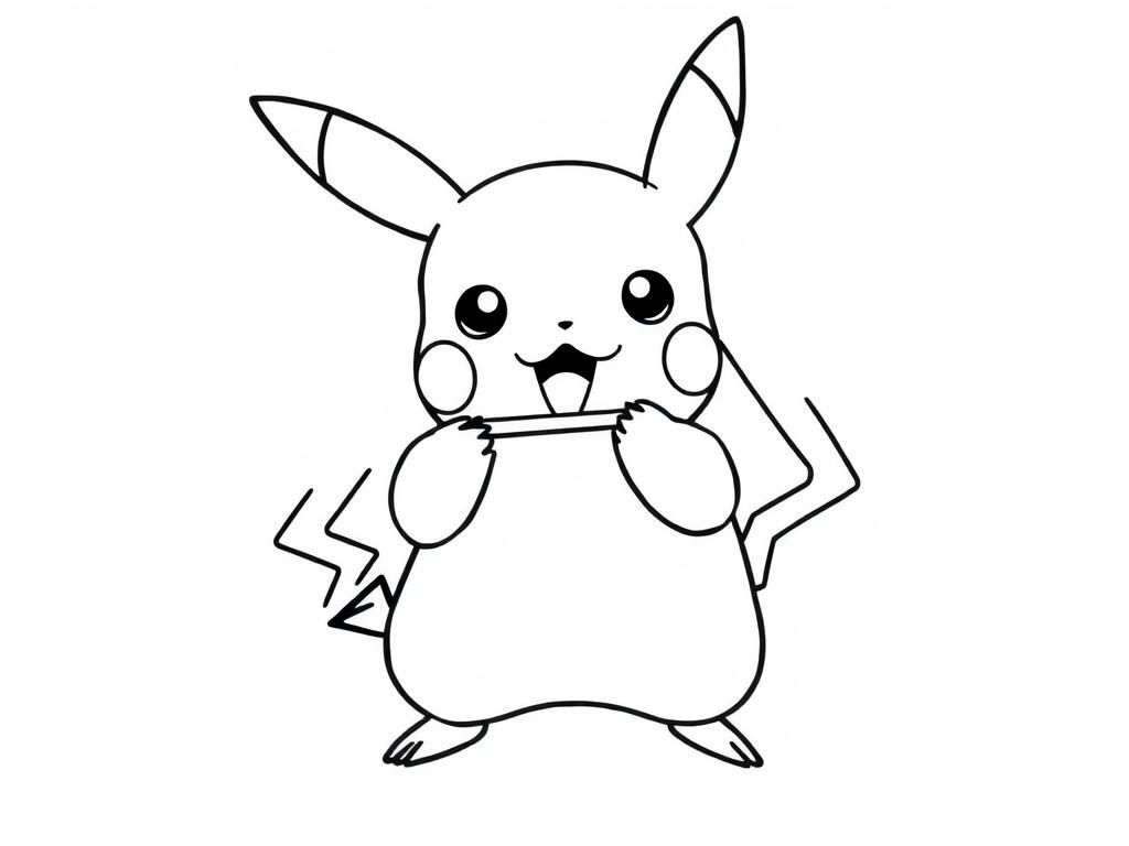Pikachu kleurplaat