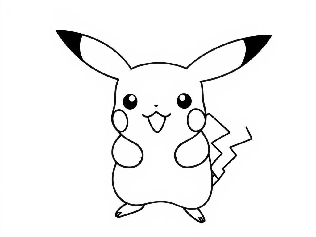 Pikachu Coloring Page