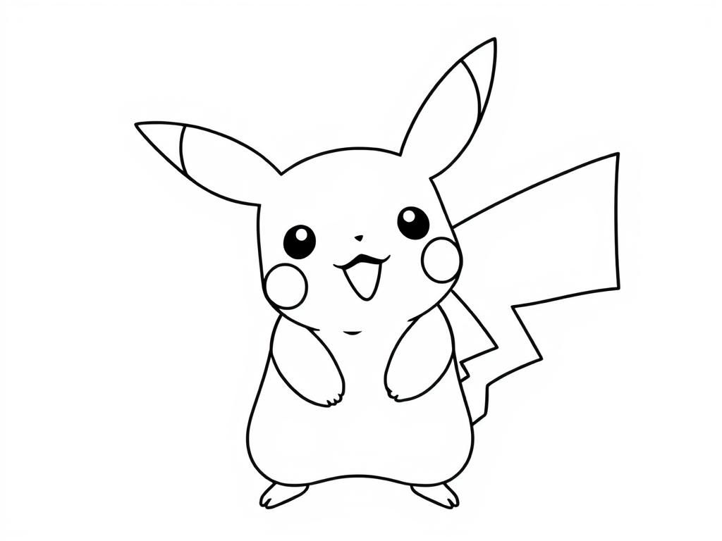 Pikachu Coloring Page