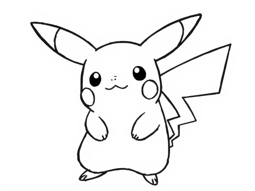 Coloring Page of Pikachu