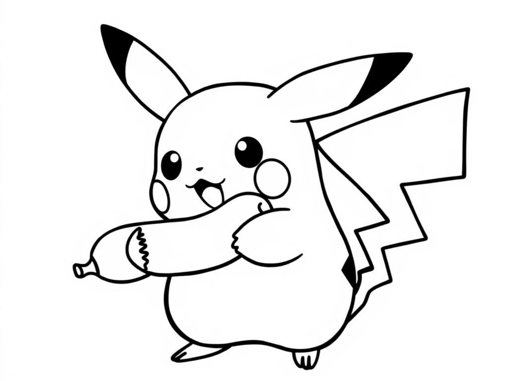 Pikachu Coloring Page