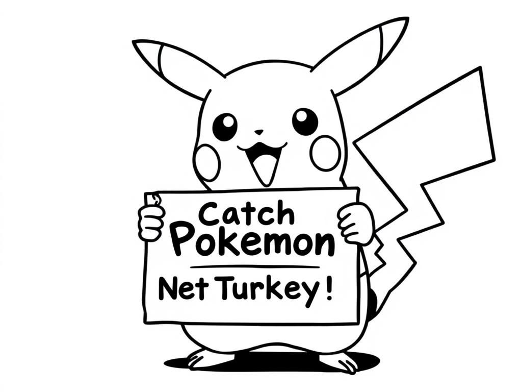 Pikachu Pokemon Coloring Page