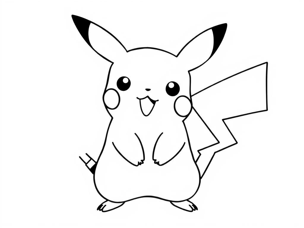 Pikachu Coloring Page