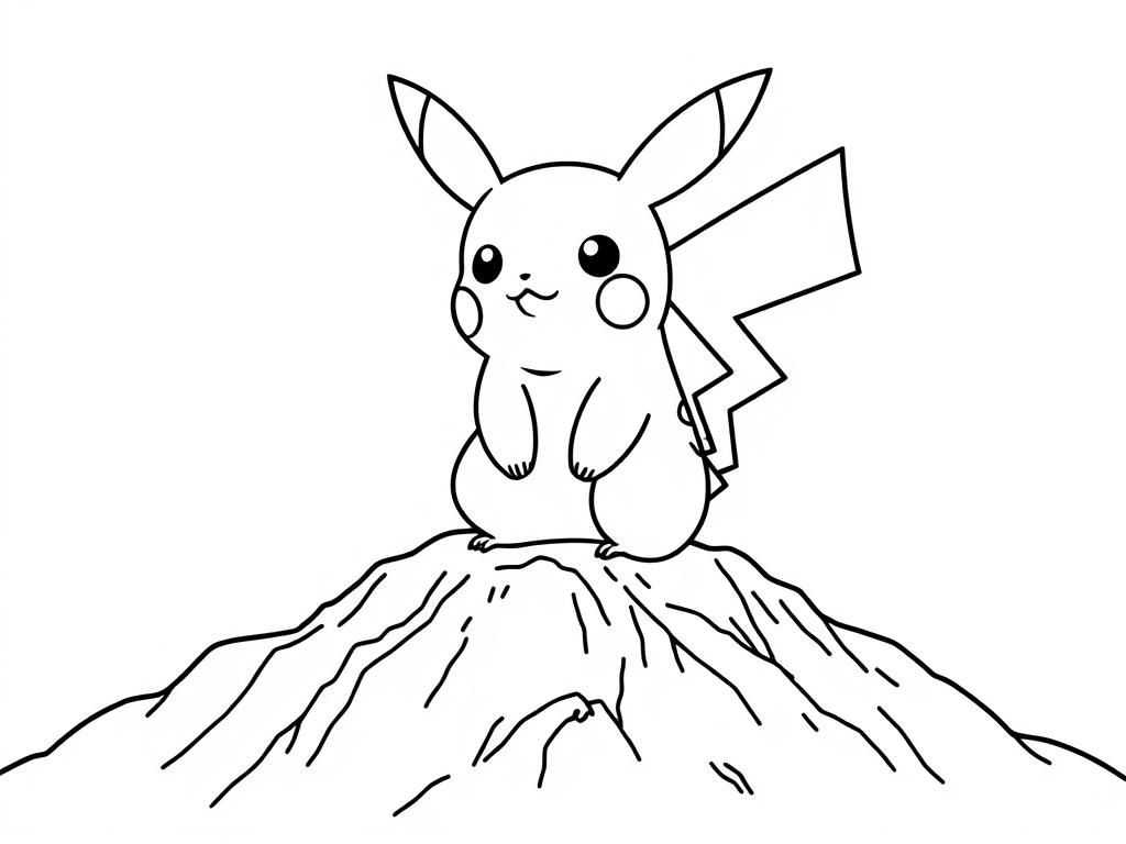 Preview of Pikachu on a mountain