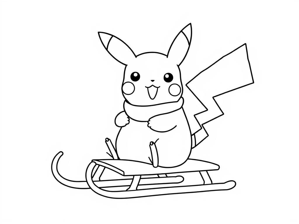 Preview of pikachu on a sled with cal cestis