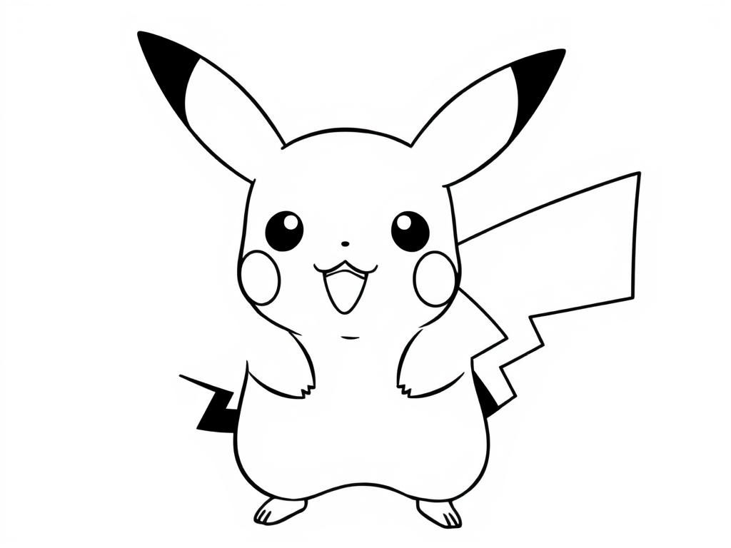 Pikachu Coloring Page