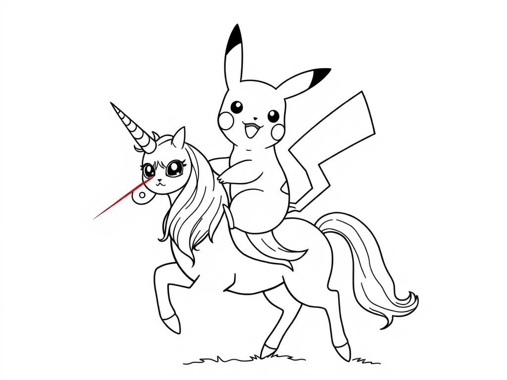 Pokemon Unicorn Coloring Page