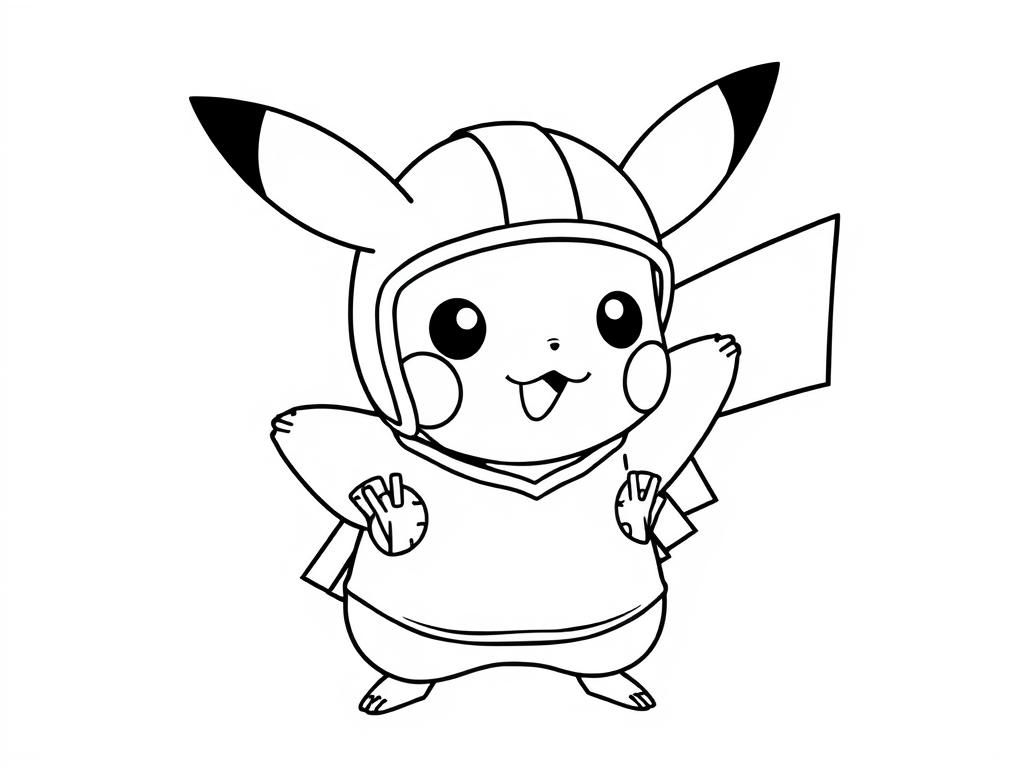 Pikachu Knight Coloring Page