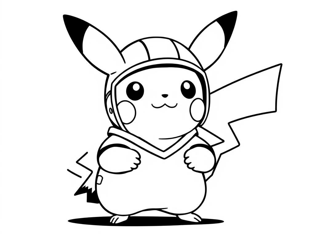Pikachu as Link Coloring Page