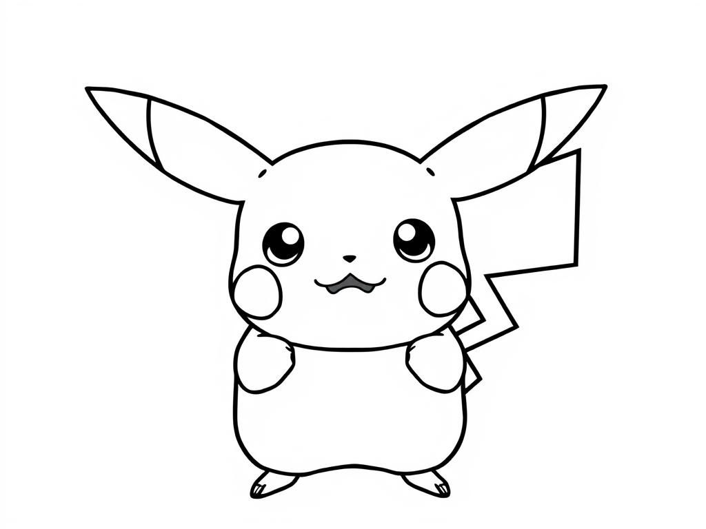 Pikachu Coloring Page