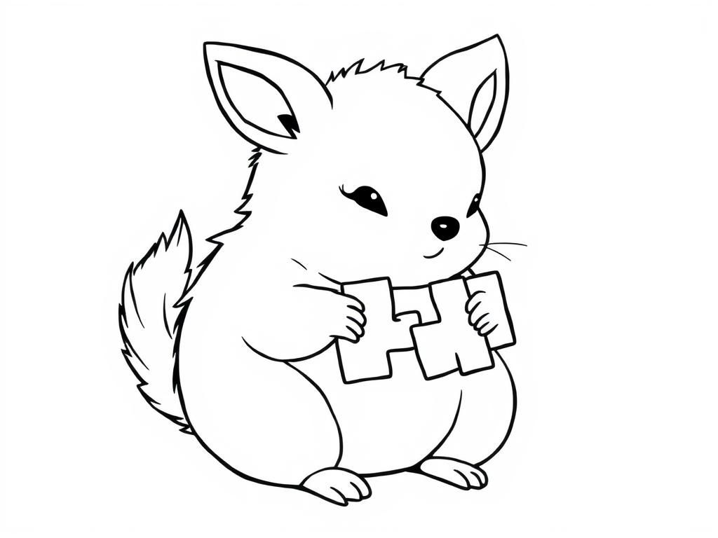 Preview of pikacu doing a puzzle