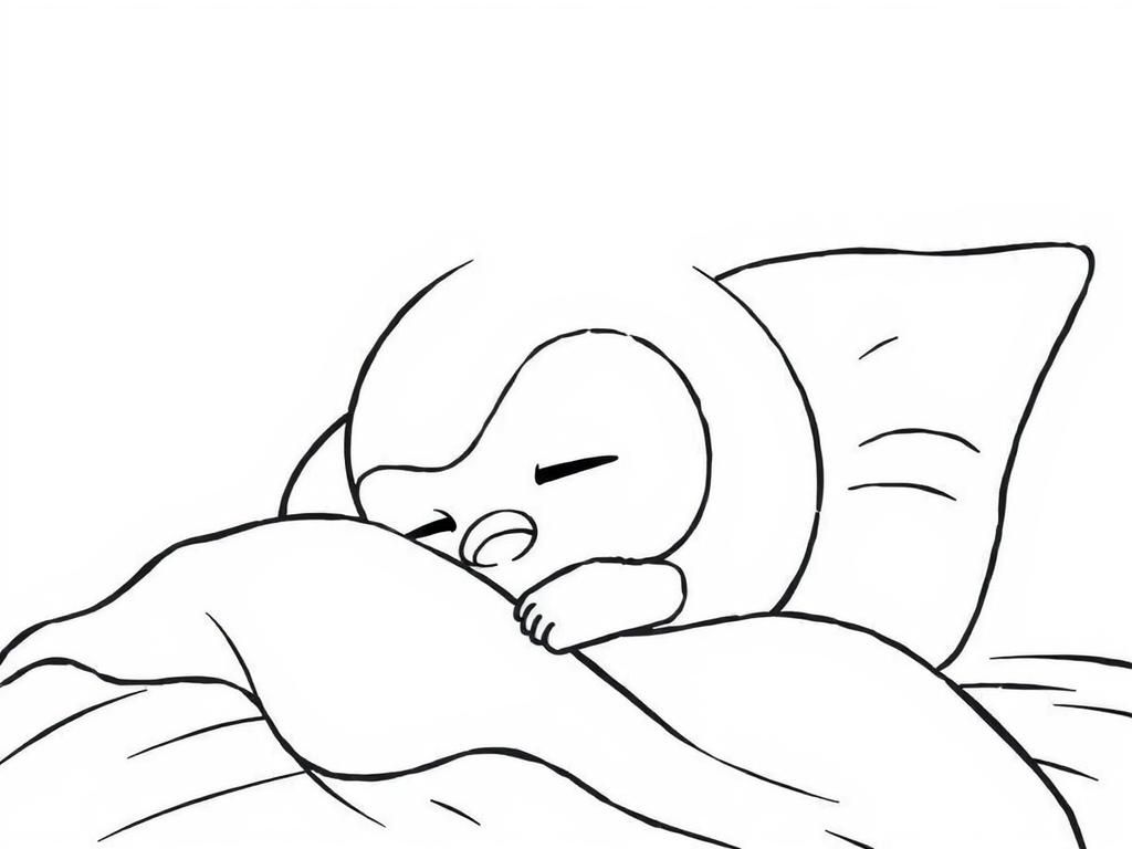 Sleeping Character Coloring Page