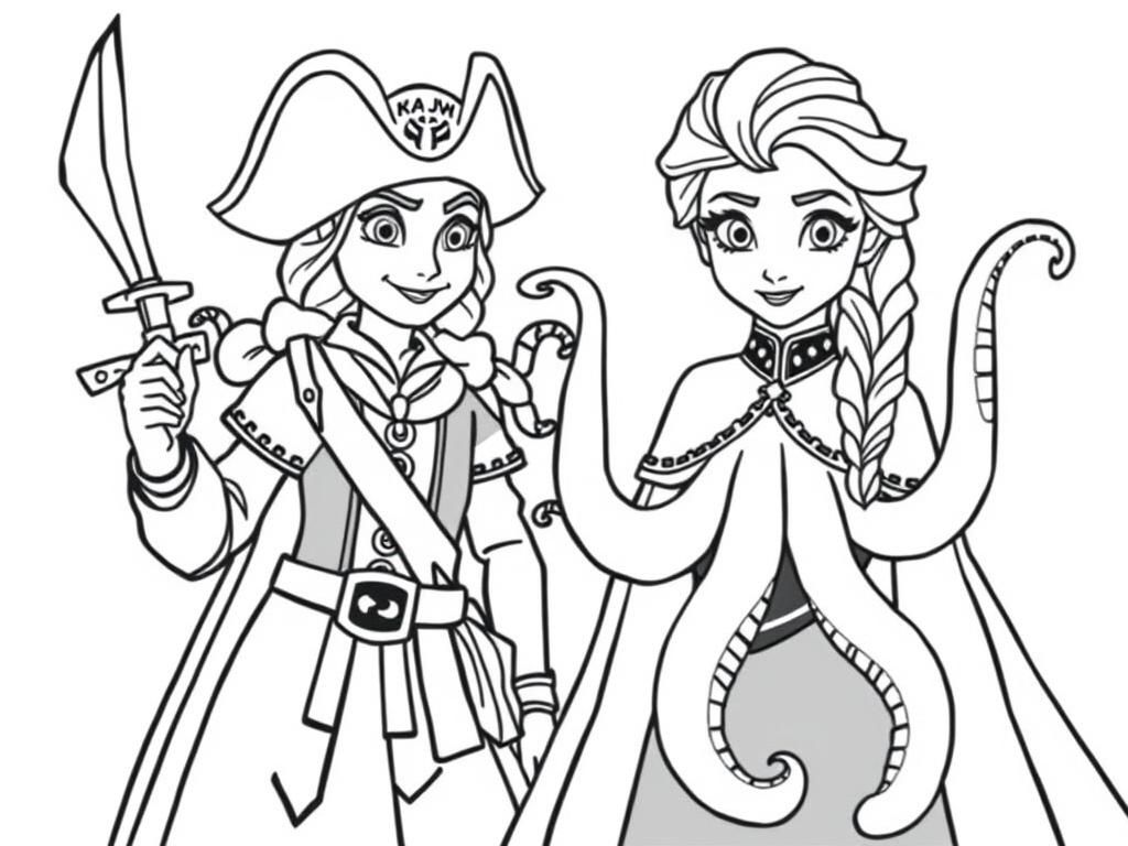Pirate Princess Coloring Page